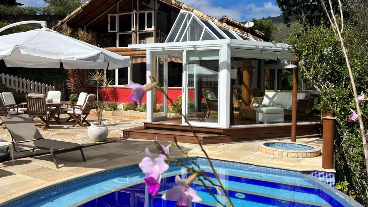 Casa Maria Comprida Araras, serviço incluído, 5 quartos, piscina e área gourmet Petrópolis Exterior foto