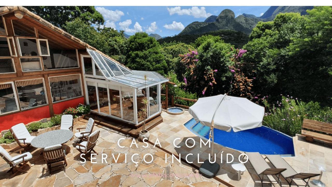 Casa Maria Comprida Araras, serviço incluído, 5 quartos, piscina e área gourmet Petrópolis Exterior foto